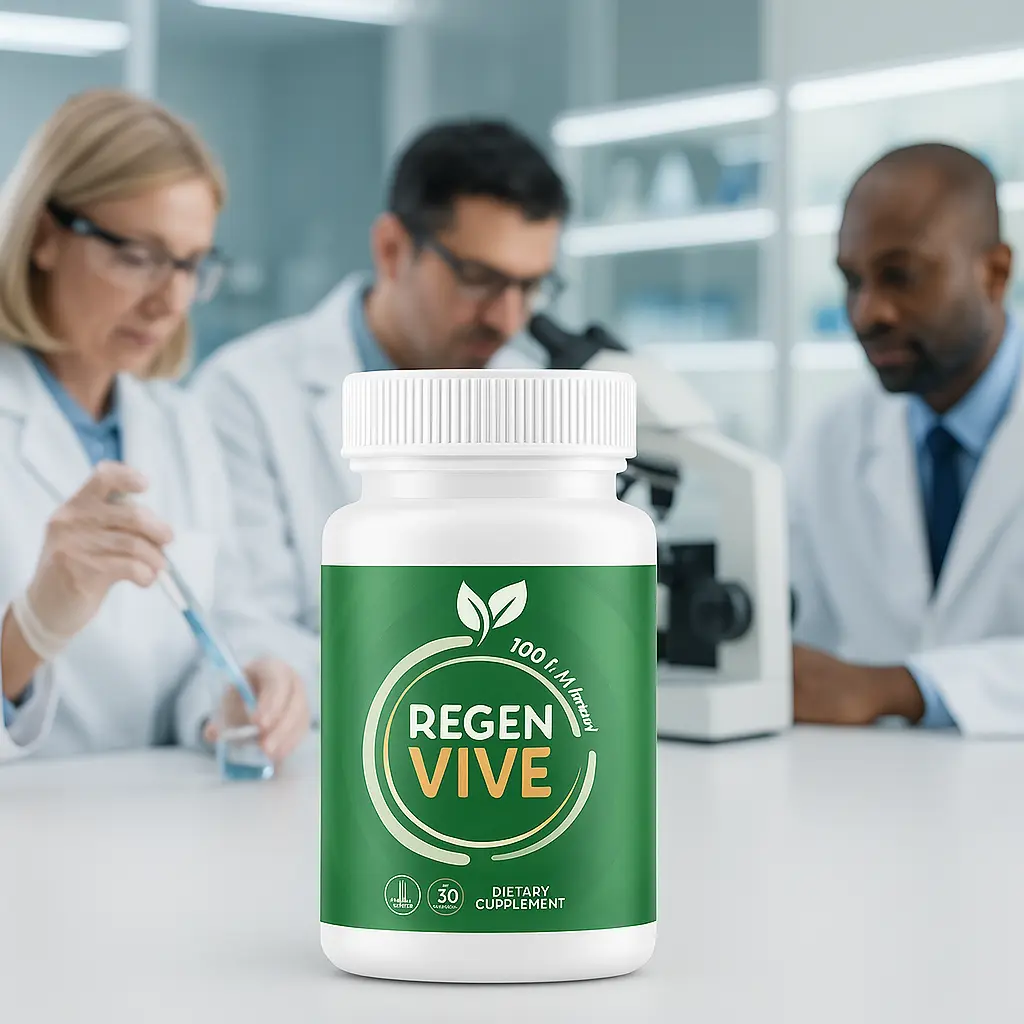 RegenVive bottle and natural ingredients